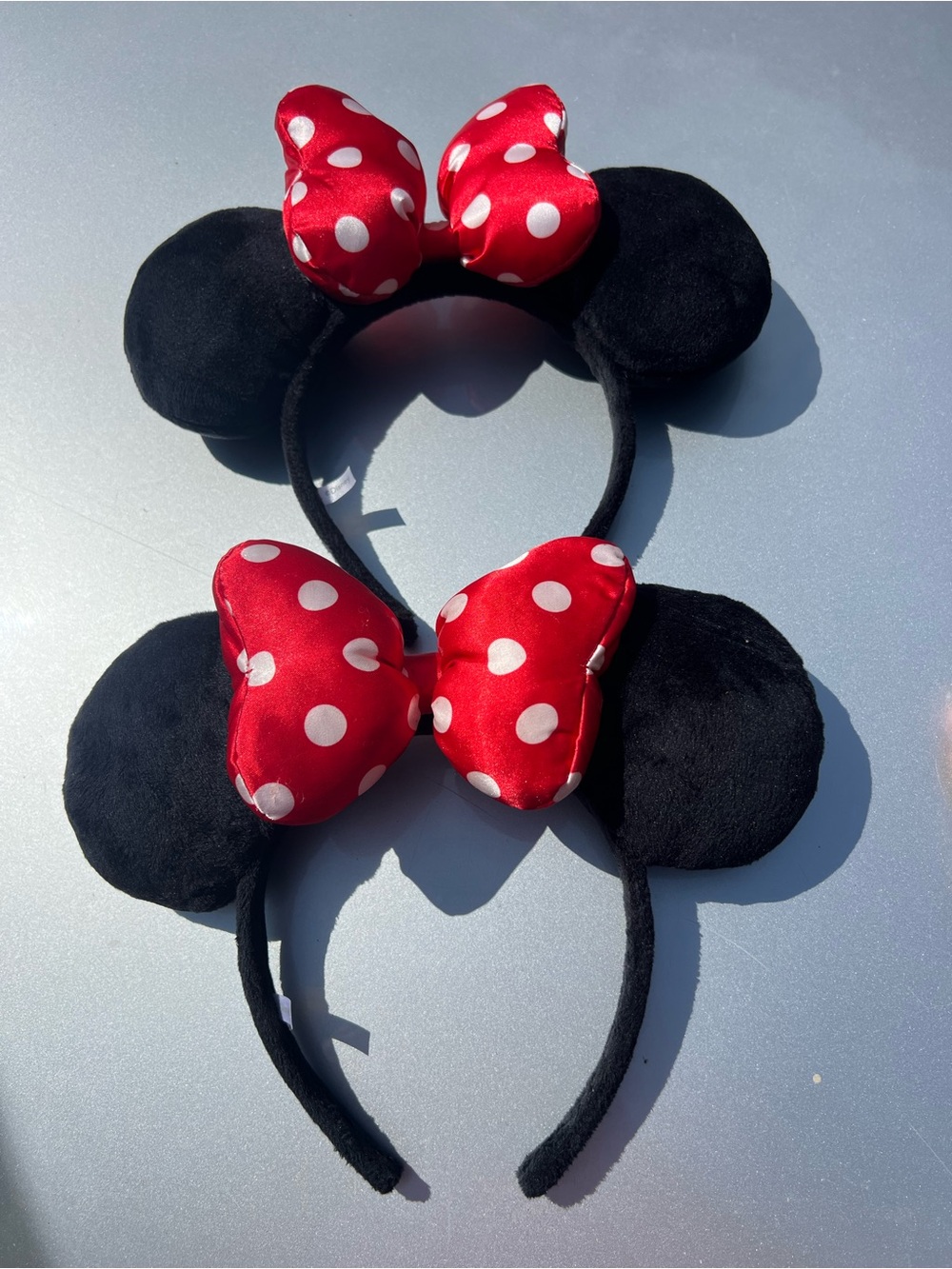 Set of 2  Official Disney-Minnie Mouse ear headband. Black velour ears